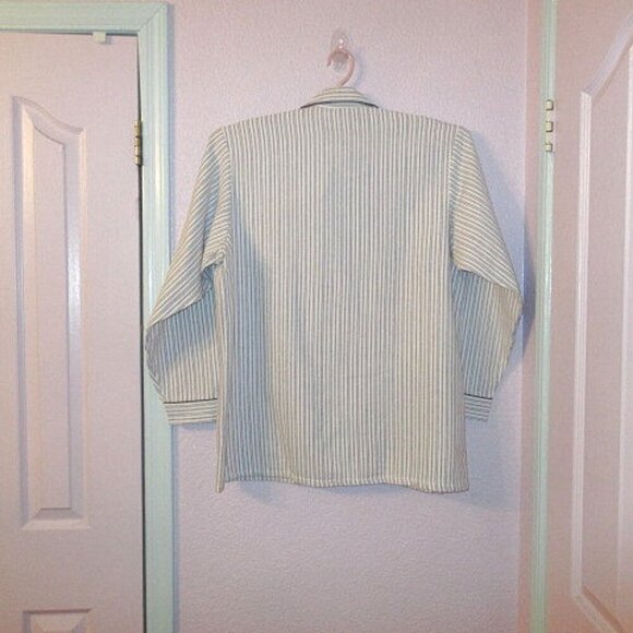 Lee Valley Ireland Men Flannel Pajamas Size L Lounge Relaxed Button Fly 2 Piece - Picture 5 of 12